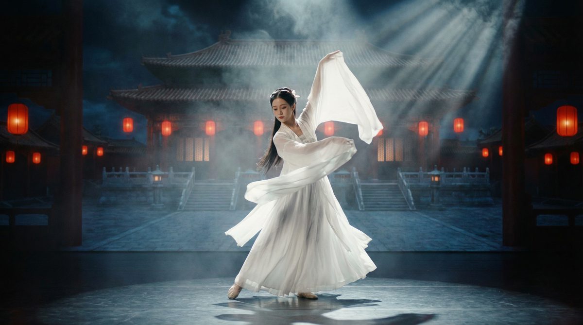 探花古典舞蹈视频《月下飞天》